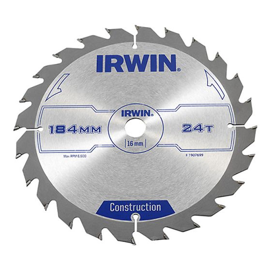 Professional Circular Saw Blade 184 x 16mm x 24T - Wood by IRWIN - 1907699