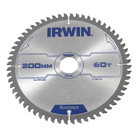 Professional Circular Saw Blade 200 x 30mm 60T - Aluminium by IRWIN - 1907774