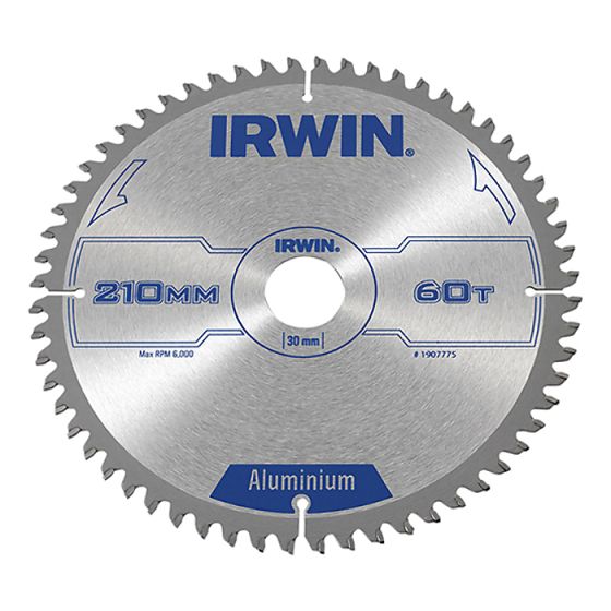 Professional Circular Saw Blade 210 x 30mm x 60T - Aluminium by IRWIN - 1907775