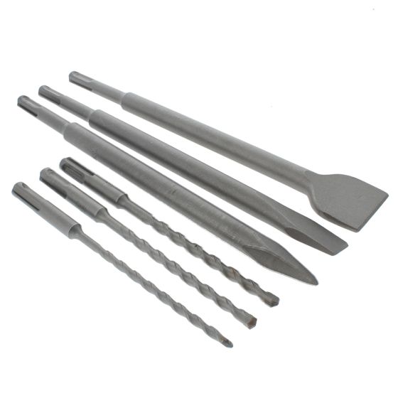 Chisel Set SDS Plus inc Bits  6 Piece