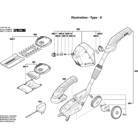 Grass Shear Assembly for Bosch ISIO.