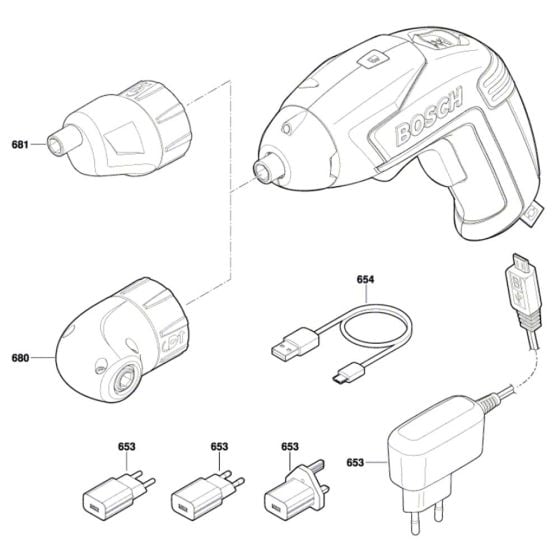 Cordless Screw Driver Assembly for Bosch IXO V