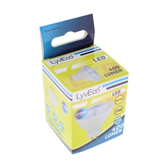 5W LED MR16 Lamp Cool White Light Bulb