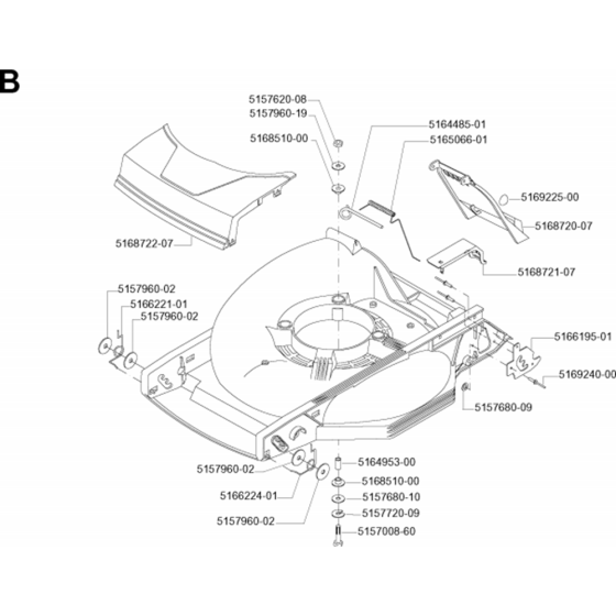 Frame Assembly for Husqvarna Jet 46R Consumer Lawn Mower