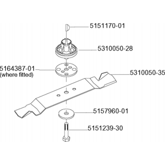 Cutting Equipment Assembly for Husqvarna Jet 46R Consumer Lawn Mower