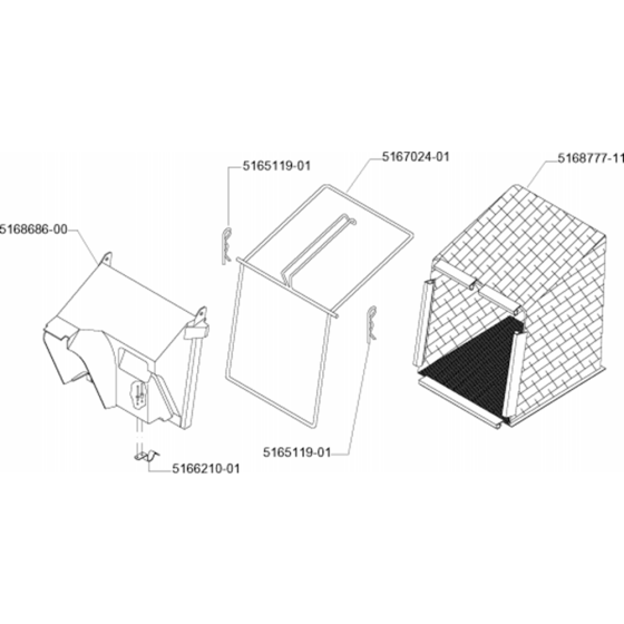 Bagger Assembly for Husqvarna Jet 46R Consumer Lawn Mower