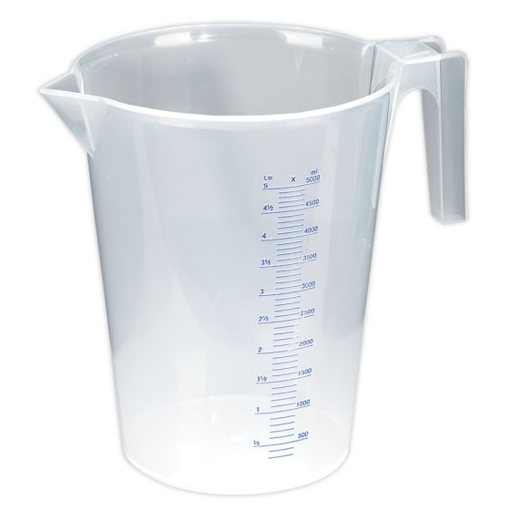 Measuring Jug Translucent 5ltr Sealey Part No. JT5000