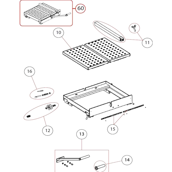 Table Assembly for Norton Clipper Jumbo-651-230V Table Saw