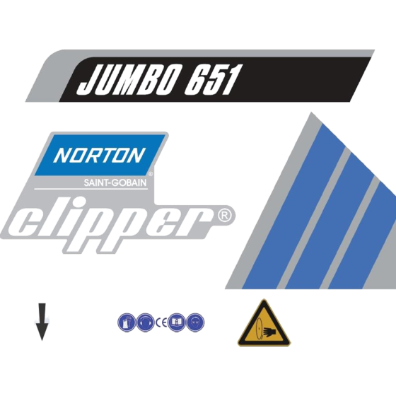 Labels for Norton Clipper Jumbo-651-230V Table Saw