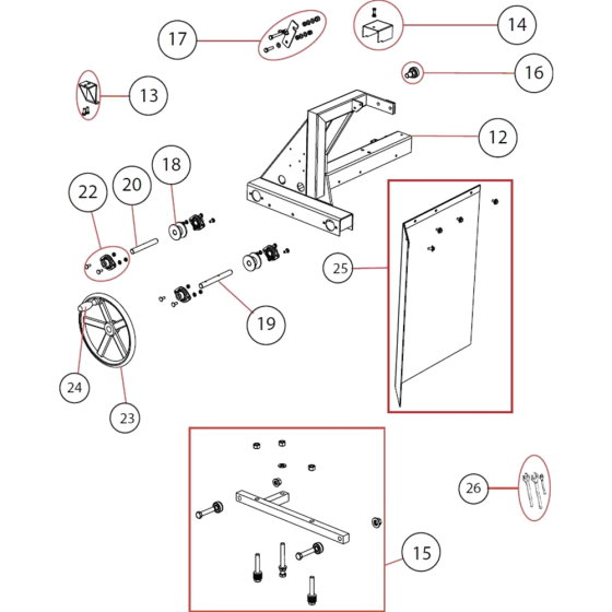 Carriage Assembly for Norton Clipper Jumbo-900 Table Saw