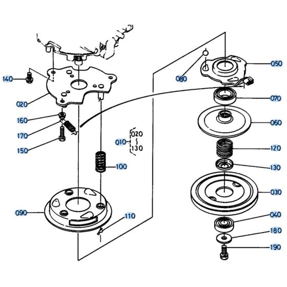 Blade Brake Clutch Assembly for Kubota W5019-PC Mower
