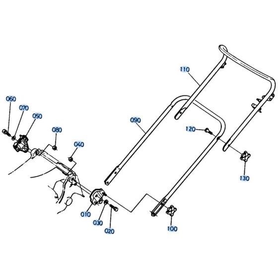 Handle Assembly for Kubota W5019-PC Mower