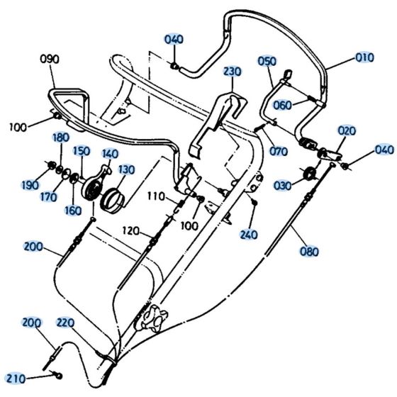 Throttle Assembly for Kubota W5019-PC Mower