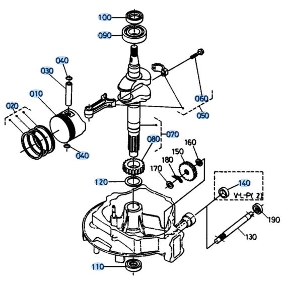 Crankshaft Assembly for Kubota W5019-PC Mower
