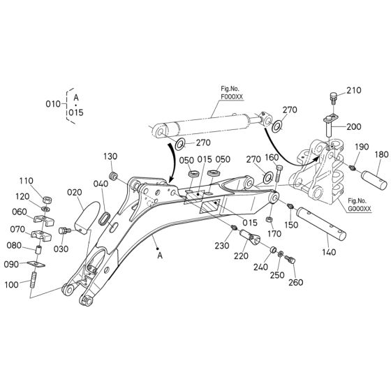 Boom Assembly for Kubota K008-5 Mini Excavator