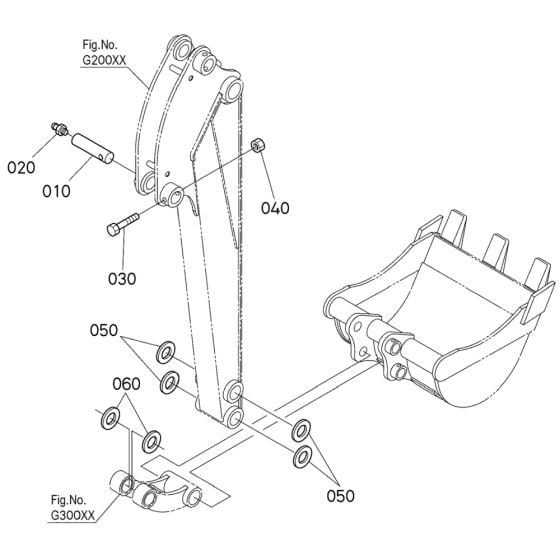 Bucket Assembly for Kubota K008-5 Mini Excavator