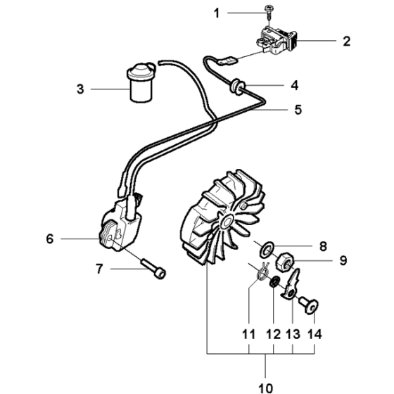 Ignition System Assembly for Husqvarna K1250 Disc Cutters