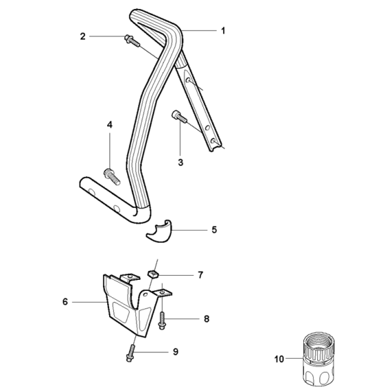 Handle Assembly for Husqvarna K1250 Disc Cutters