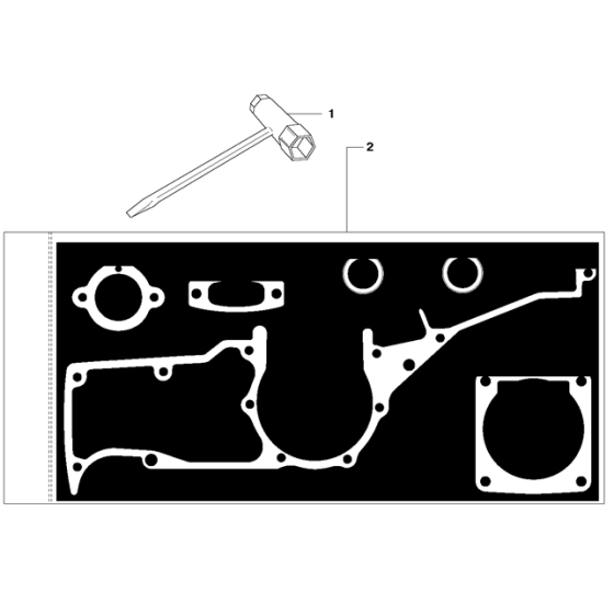 Tools Assembly for Husqvarna K1250 Rail Disc Cutters