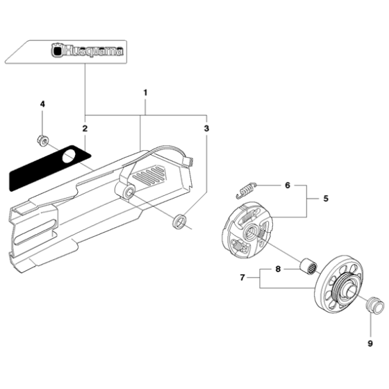 Belt Guard Assembly for Husqvarna K1260 Rail Disc Cutters