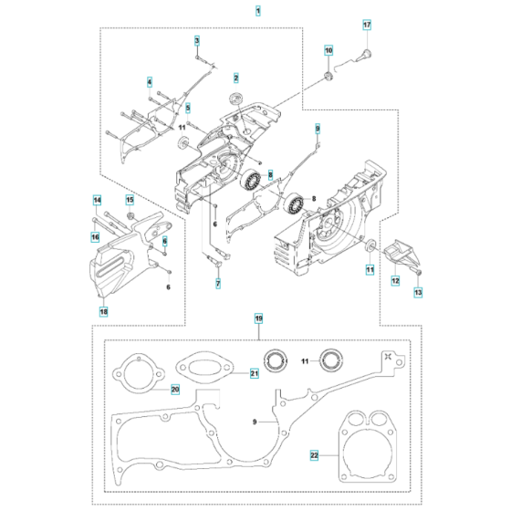 Crankcase Assembly for K1270 II