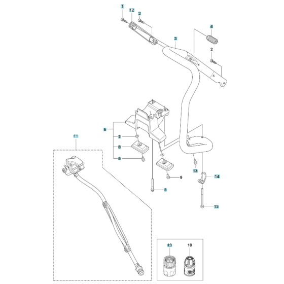 Handle Assembly for Husqvarna K1270