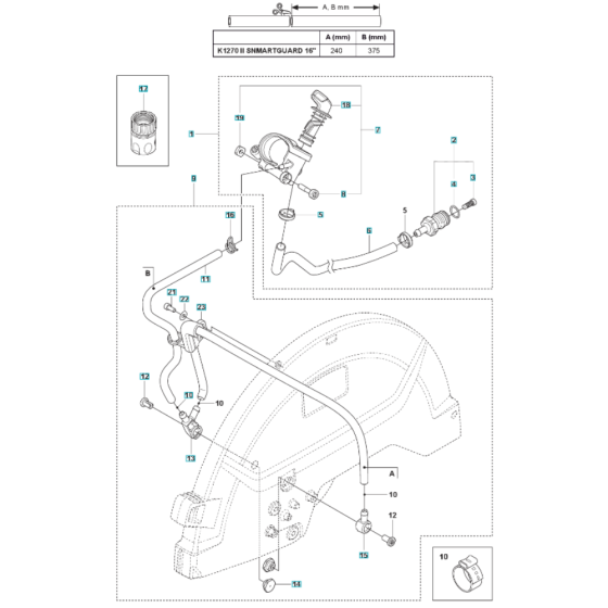 Water Hose Assembly for K1270 II