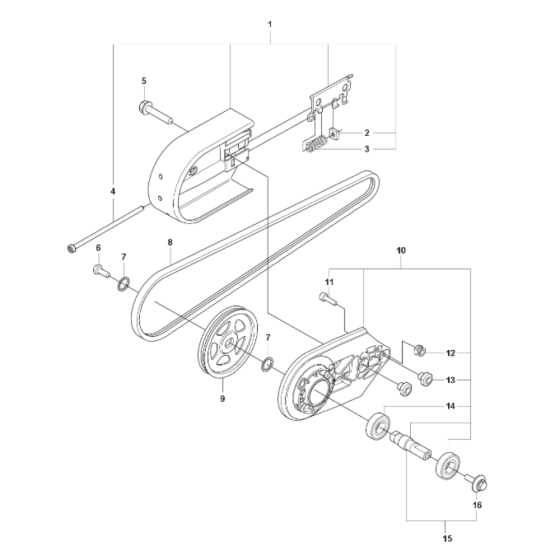 Belt Guard & Pulley Assembly
