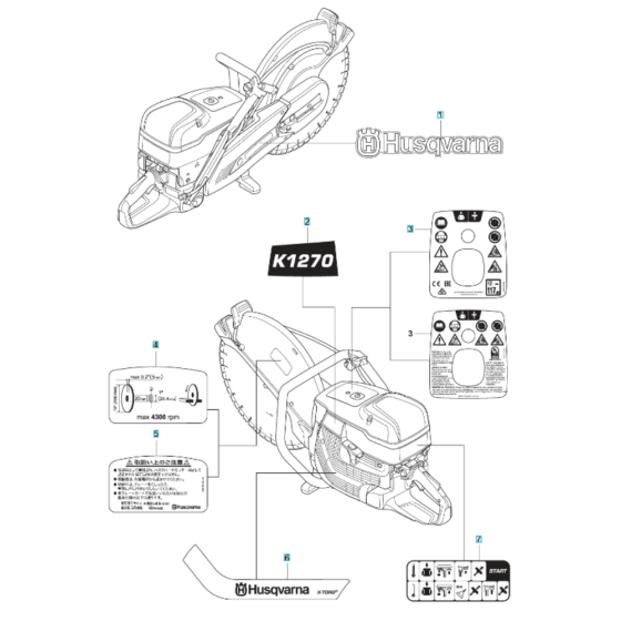 Decals for Husqvarna K1270 II