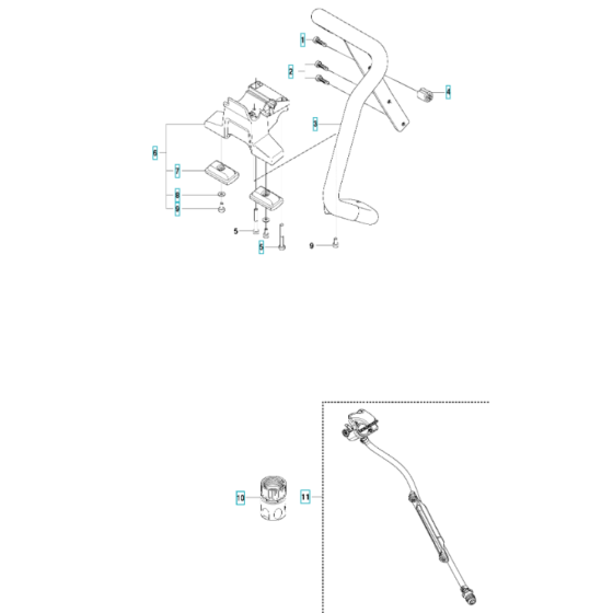 Handle Assembly for Husqvarna K1270