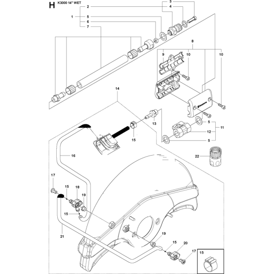 Hose Assembly for Husqvarna K3000 Disc Cutters