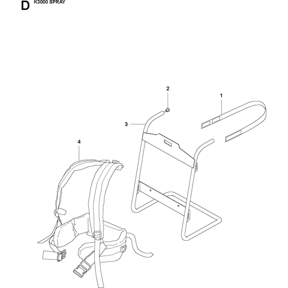 Harness Assembly for Husqvarna K3000 Spray Disc Cutters