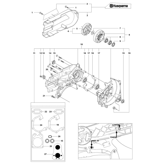 Crankcase Assembly for Husqvarna K750 Disc Cutters