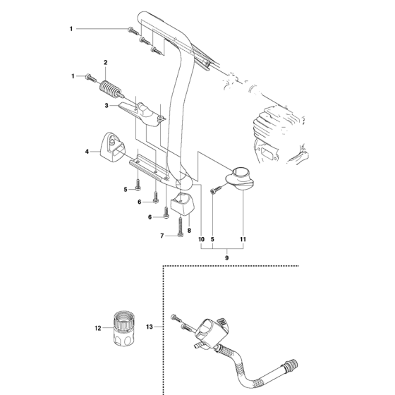 Handle Assembly for Husqvarna K750 Disc Cutters