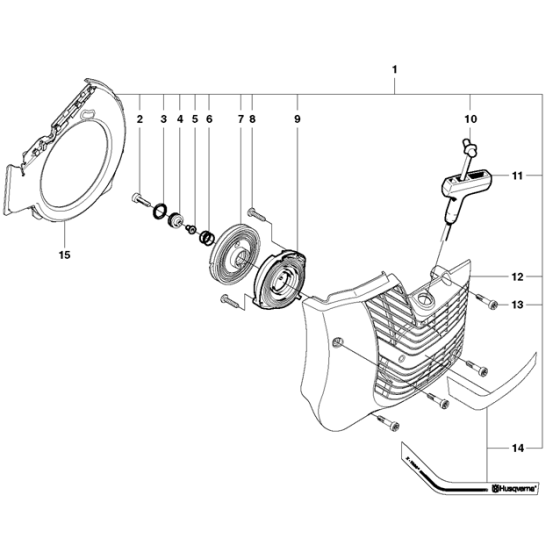 Starter Assembly for Husqvarna K750 Disc Cutters