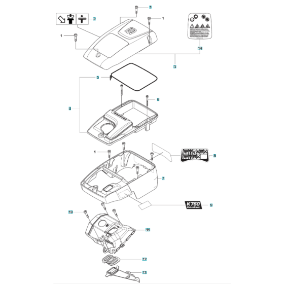Cylinder Cover for Husqvarna K760