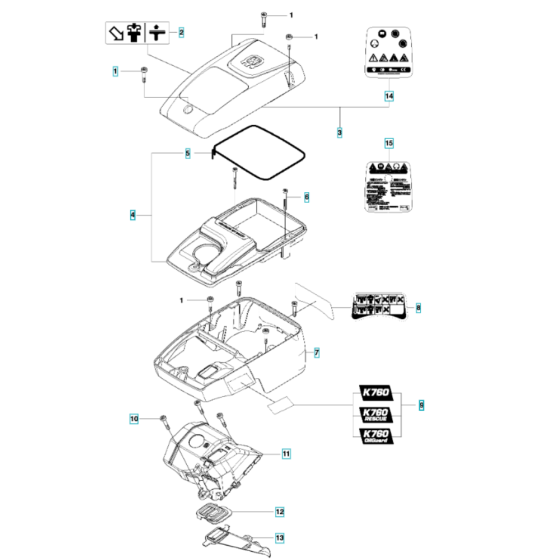 Cylinder Cover for Husqvarna K760 II
