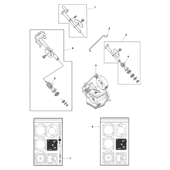 Carburetor Assembly for Husqvarna K770 Disc Cutters