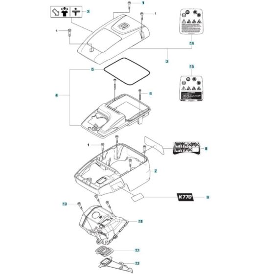 Cylinder Cover for Husqvarna K770