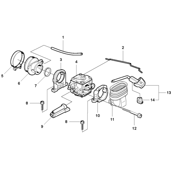 Carburetor Assembly for Husqvarna K950 Disc Cutters