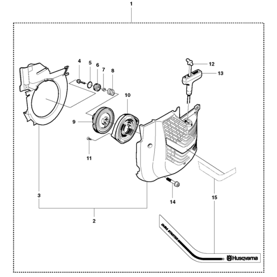 Starter Assembly for Husqvarna K950 Disc Cutters