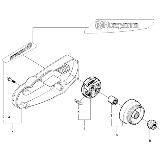 Belt Guard Assembly for Husqvarna K950 Ring Disc Cutters