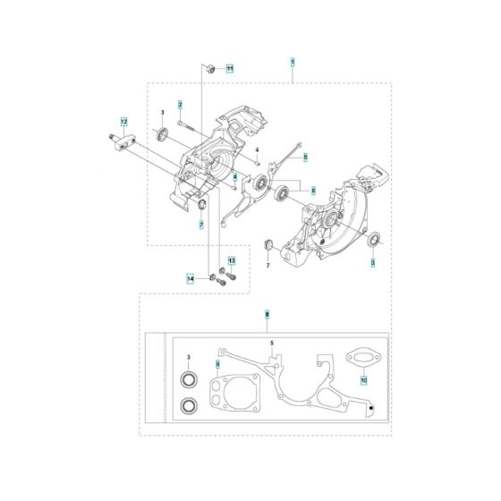 Crankcase Assembly for K960