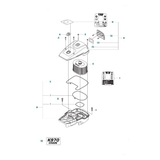 Air Filter for Husqvarna K970