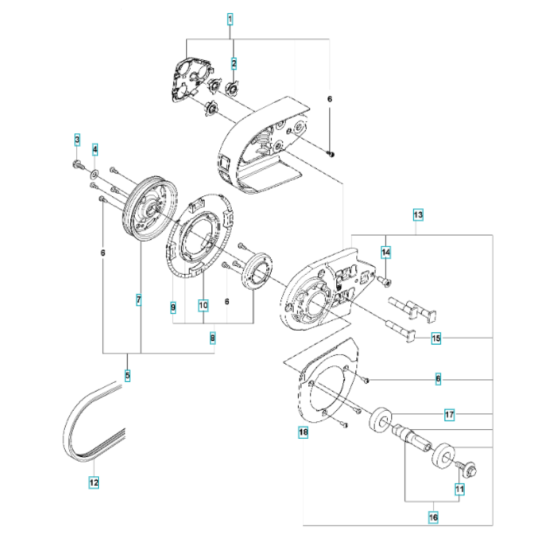 Belt Guard & Pulley Assembly