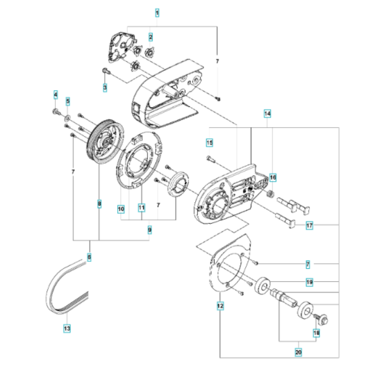 Belt Guard & Pulley Assembly