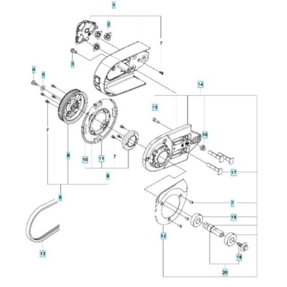 Belt Guard & Pulley Assembly