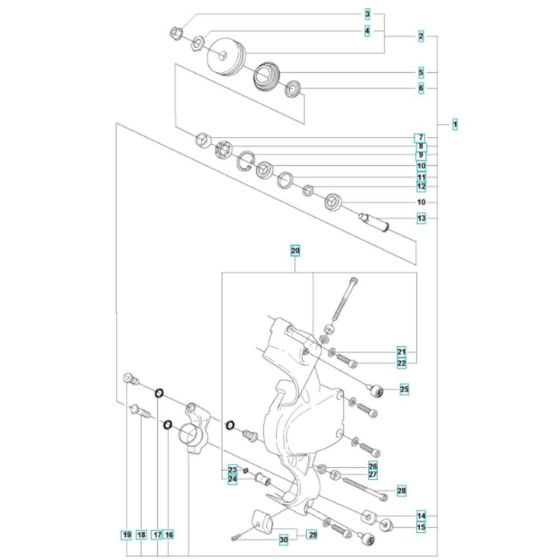 Level Assembly for Husqvarna K970