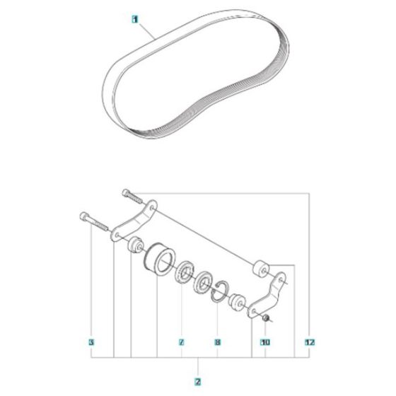 Belt Assembly for Husqvarna K970