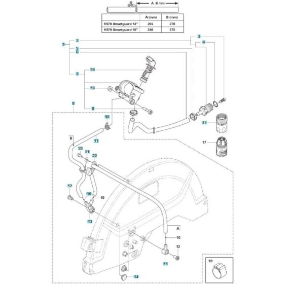 Water Hose Assembly for K970